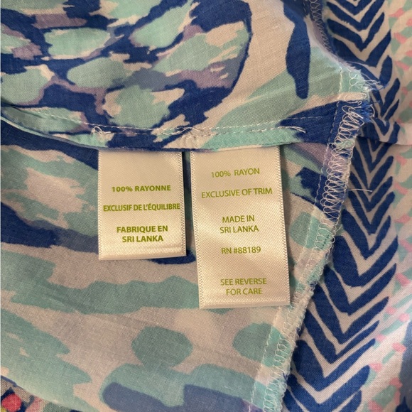 Lilly Pulitzer Quincy Strapless Dress in Blue and White, excellent condition - Picture 9 of 10